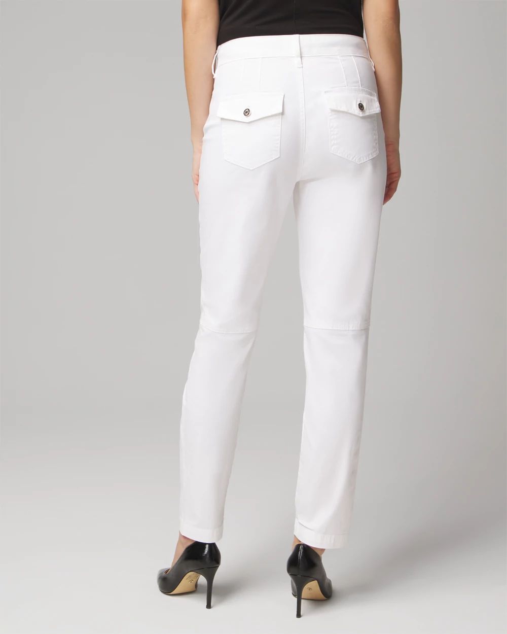 White slim deals ankle pants